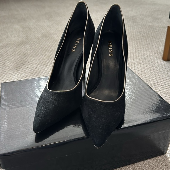 Reiss Shoes - Reiss- Black Suede —Heels- Size 38 - US size 7 1/2